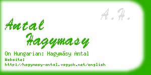 antal hagymasy business card